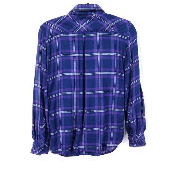 RAILS Plaid Button Up Shirt Size Small Purple Lightweight Flannel Pockets - Picture 2 of 14